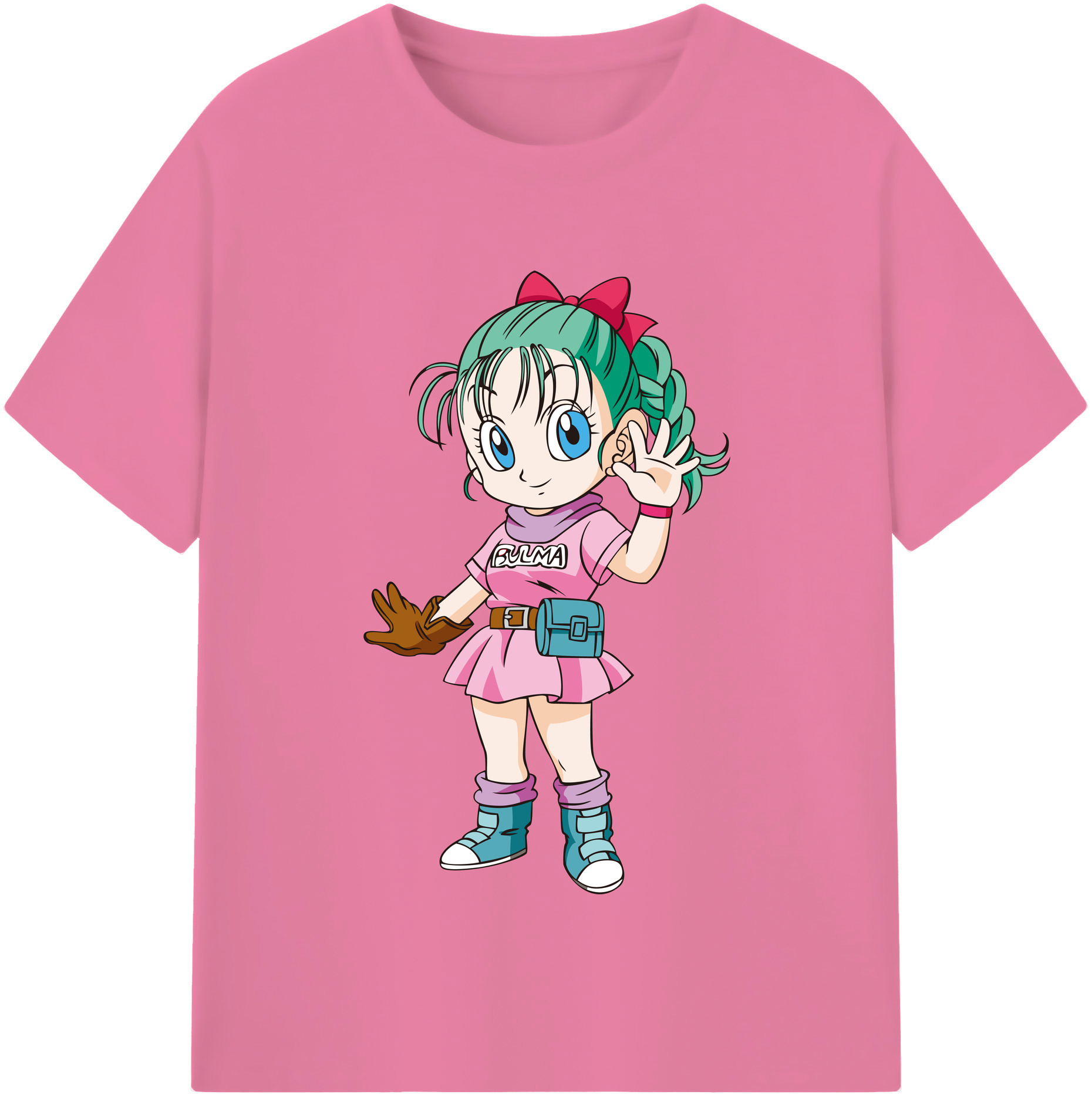 （画像用） ドラゴンボール ブルマ DRAGON BALL Bulma 綿100％半袖Tシャツ（フロントプリント）